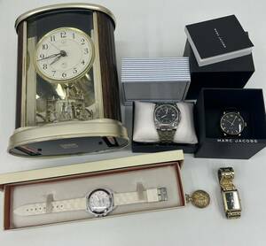 【MSE-282a】 1円～ 時計おまとめ ＣＯＡＣＨ トミーヒルフィガー ジバンシー 腕時計 クォーツ 置時計 ジャンク品有 中古品 保管品