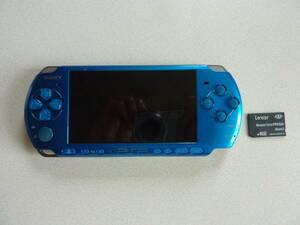 ソニー製 PlayStationPortable PSP-3000 PSP本体のみ バイブラント・ブルーの簡易動作確認済みの割と奇麗なジャンク扱い品です。