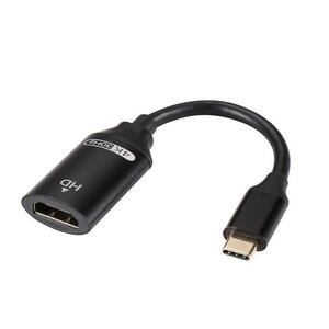 USB-C to HDMI 4K 30Hz 変換アダプタ 4K2K オスーメス アルミ端子 18cm コンバータ 音声サポート アダプタ USB C 解像度 2160P/1080P 黒