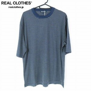 ☆【未使用】Aquascutum/アクアスキュータム ボーダー柄半袖Tシャツ ウール/LL /LPL