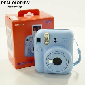 FUJIFILM/ Fuji film instax mini 12 Cheki instant camera pastel blue simple operation verification ending /000