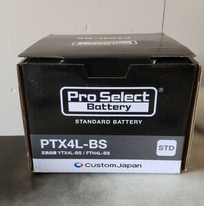 バイクパーツ バイクバッテリー 1個売り PTX4L-BS (YTX4L-BS、FTH4L-BS 互換) 液別 PSB011