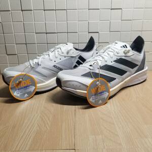 送料無料・新品未使用！！ アディダス adidas ランニングシューズ スニーカー / ADIZERO JAPAN 7 WIDE / 白 定価15400円 23.0ｃｍ