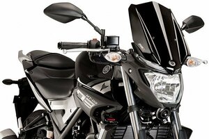 在庫あり Puig 8932N スクリーン バイザー YAMAHA MT-03 / MT-25 (16-18) [ブラック/ロング] プーチ NEW GENERATION