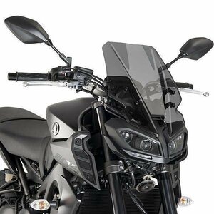 在庫あり Puig 9377F スクリーン バイザー YAMAHA MT-09 (17-20) [ダークスモーク/ロング] プーチ NEW GENERATION