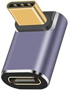 Duttek USB Cアダプタ, 40Gbps USB Type C 変換アダプタ, L型USB C 変換アダプタ 8k@60H