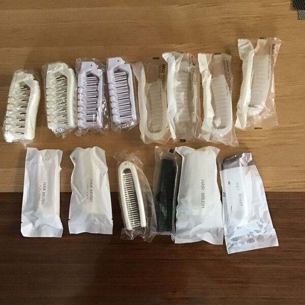 ヘアブラシ折りたたみ アメニティ色々 まとめて14本