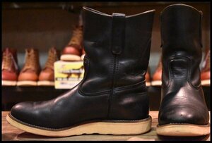 【8.5E 中古 羽タグ 97年】レッドウィング 8169 ペコス 黒 ブラッククローム プルオン クッションソール ブーツ redwing pecos HOPESMORE