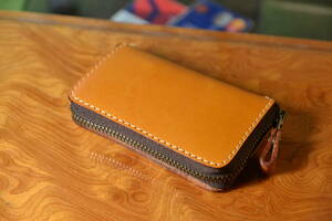 nme cow leather coin case card-case Camel 