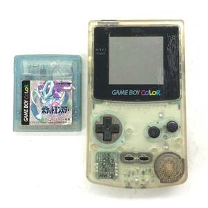 GAMEBOY COLOR / CGB-001 / Nintendo / ゲームボーイ カラー / カセット (ポケットモンスター クリスタル) 付き / 動作確認済み / 現状品