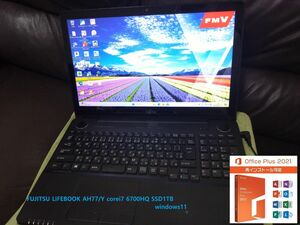 富士通 Lifebook AH77/W corei7 windows11 office2021 proplus 新品SSD1TB