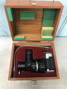  顕微鏡用カメラ『OLYMPUS PM-6/オリンパス』ジャンク 時代物 木製ケース付き　動作未確認（80s）