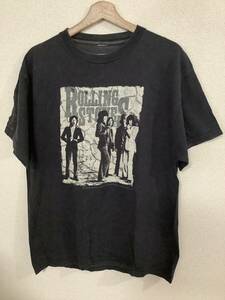 THE ROLLING STONES low ring Stone z print T-shirt black western-style music lock Vintage old clothes 
