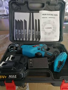  electric saw reciprocating engine so- rechargeable saw 21V continuously variable transmission garden tree pruning metal cutting woodworking cutting Makita battery using together [ razor 8ps.@+ battery ×2] attaching 