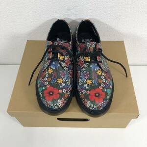 W※ Dr.Martens ドクターマーチン 花柄 UK5 24cm フラワー プリント レザージュース 傷 汚れ 有