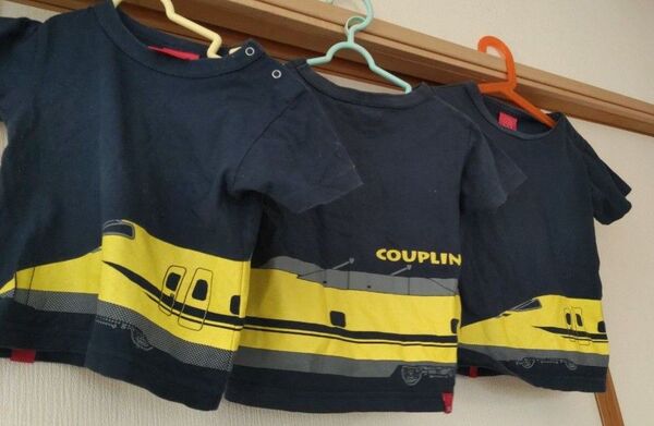 OJICO Tシャツ 2A 4A 6A 3枚セット ドクターイエロー 半袖 Tシャツ 子供服