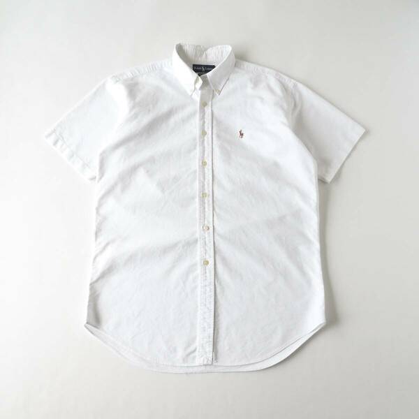 ラルフローレン　Ralph Lauren　BDシャツ　半袖　ホワイト　ポニー刺繍　ビッグサイズ　美品　メンズ