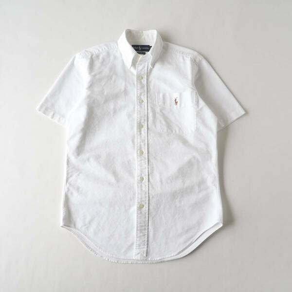 ラルフローレン　Ralph Lauren　BDシャツ　半袖　ホワイト　ポケット付き　ポニー刺繍　美品　メンズ