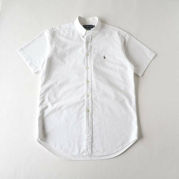 ラルフローレン　Ralph Lauren　BDシャツ　半袖　ビッグサイズ　ホワイト　美品　メンズ