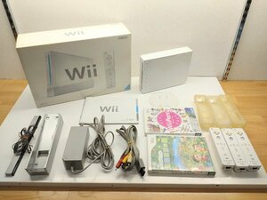 【動作確認OK】任天堂 Nintendo ニンテンドー Wii 本体 RVL-001＋ソフト2本 街へいこうよどうぶつの森 Ｗii Party