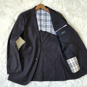  Burberry Black Label [noba check stretch jacket rare size L]BURBERRY BLACKLABEL tailored jacket black black 