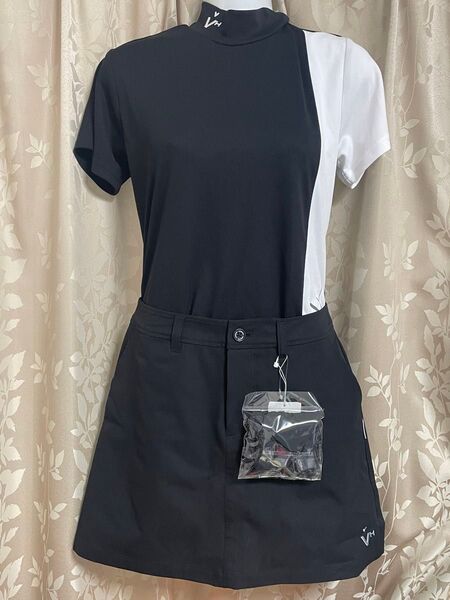 夏ゴルフに♪活躍!!新品未使用★VIVA HEART ビバハート UVカット モックネックシャツ 42 11号