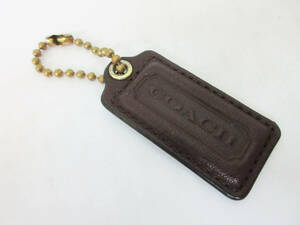 N9006[ Coach ]COACH* key holder key ring bag charm * light brown group * leather original leather * ball chain accessory * superior article *