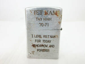 SH(D151)【オイルライター】ZIPPO VIETNAM TAY NINH 70-71 刻印★ベトナム ジッポー★喫煙グッズ/アウトドア★動作品