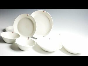 K704 iittala iittala tea ma white pair plate bowl 26cm 21cm 21cm 15cm total 8 point set 