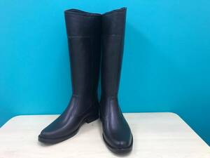 ./ rainy season ..!Gomuya rain boots Raver boots lady's boots 24.-24.5. waterproof black 