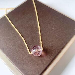 ◇庭園紫水晶◇虹入ガーデンアメジスト◇ペンダント◇パワーストーン◇天然石◇巾着袋付◇プレゼントにも029P61611
