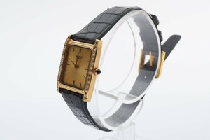 美品 石付き ラドー スクエア ゴールド クォーツ レディース腕時計 RADO