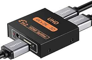 HDMI 分配器 1入力2出力 HDMIスプリッター 2画面 同時出力 金属製本体 放熱が速く 耐久性がある HDMIセレクタ