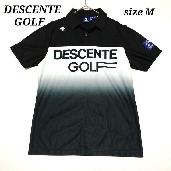 デサントゴルフ　ポロシャツ　ロゴ　メンズ　Mサイズ DESCENTE GOLF