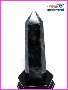 . cheap *moli on original natural black crystal hexagon pillar [T43-7696]