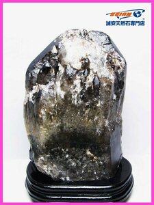 1 jpy start!. cheap *11.6Kgmoli on original natural black crystal kate gong ru library crystal raw ore [T735-3732]