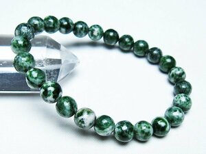 . cheap * super-rare super-beauty goods AAA class natural green spot jasper bracele 8mm [T285-1175]