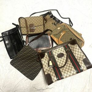 1 jpy start! GUCCI Old Gucci FENDI Fendi CELINE Celine BALLY Bally Boston bag shoulder bag set sale 