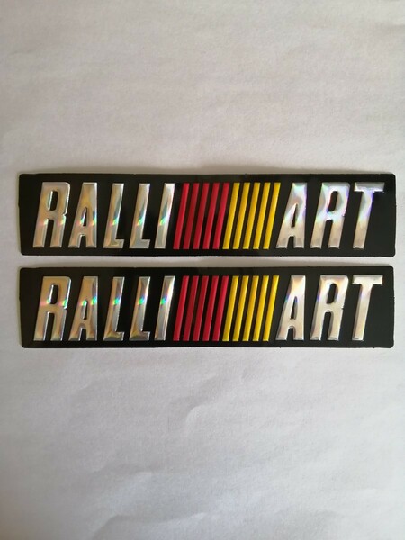 RALLIART 2枚組R01エンボス加工ステッカー　PVC防水 ラリーアート