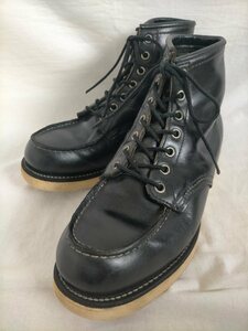 2001年 RED WING 刺繍羽タグ レッドウイング 8179 モックトゥ ブーツ US7E 黒 ★アイリッシュセッター