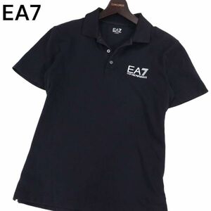 EA7 EMPORIO ARMANI エンポリオ アルマーニ 春夏 ロゴ プリント★ 半袖 ストレッチ 鹿の子 ポロシャツ Sz.L　メンズ　I4T01900_5#A