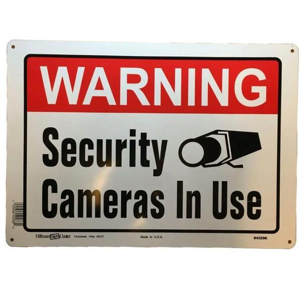 「Security Cameras In Use」 ブリキ サインボード 監視カメラ 防犯カメラ ガレージ DIY 看板 防犯 かんばん カンバン おしゃれ
