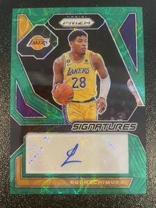8 sheets limitation jersey number 2/8 2023-24 Panini Prizm Rui Hachimura green choice... autograph autograph card Lakers Auto Ray The Cars 