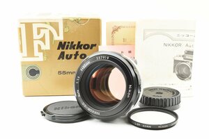 【良品】ニコン Nikon NIKKOR-S.C Auto 55mm f/1.2 非Ai 大口径 高級 単焦点レンズ Fマウント 試写・動作確認済み！2147918