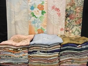  flat peace shop river interval shop #1 jpy visit wear together 50 point crane .. feather scenery floral print piece embroidery hand .. gold silver . etc. have on possibility great number unused goods equipped all silk 4k210