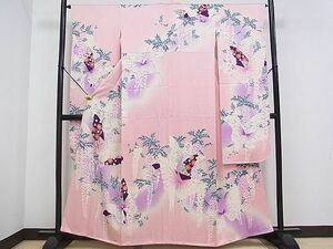  flat peace shop 2# gorgeous long-sleeved kimono flower butterfly writing sama silver . excellent article DAAD5140rt