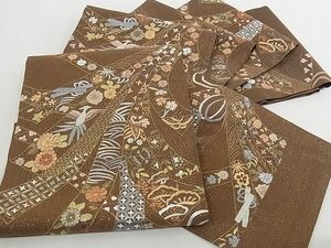  flat peace shop - here . shop # total embroidery double-woven obi bundle .... flowers and birds writing gold thread gold through . ground silk excellent article unused AAAF0188Aaz