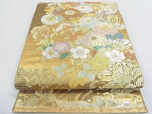 平和屋2■六通柄袋帯　唐織　花尽くし　金銀糸　逸品　DAAC6688fe