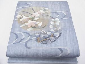  flat peace shop 1# summer thing futoshi hand drum pattern double-woven obi ... woven branch flower writing excellent article CAAE0872fb