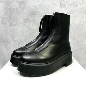 36 新品正規品 定価26万円 THE ROW Zipped Boot 1 ジップアップ レザー アンクルブーツ 23cm